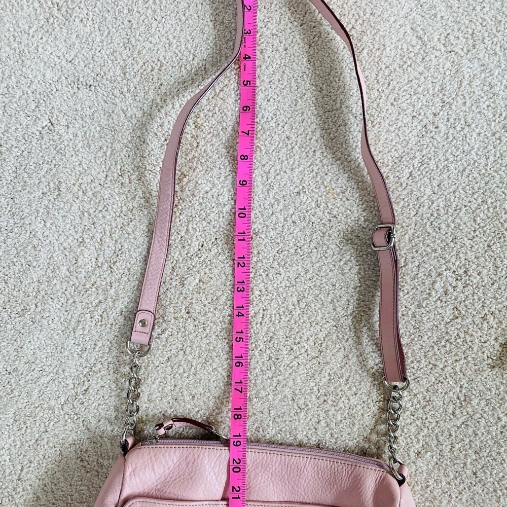 Blush Pink Leather Isaac Mizrahi Shoulder Bag EUC - Picture 6 of 7